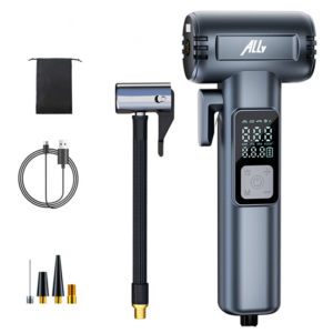 Ally ST-5530 Dijital Şarjlı Araç Lastik Hava Şişirme Pompası Powerbank Pencere kırıcı-(5775)