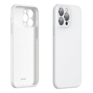 Baseus Liquid iPhone 13 Pro Max Kılıf Kamera Korumalı İçi Kadife Silikon Kılıf-(5775)