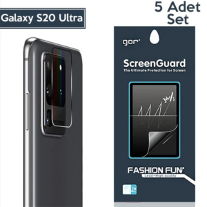 GOR Samsung Galaxy S20 Ultra Kamera Lens Koruyucu 5 Adet-(5775)