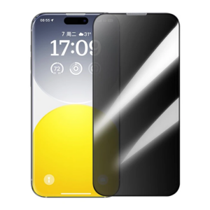 Baseus Corning iPhone 15 Privacy Hayalet Full Koruma Tempered Cam Ekran Koruyucu-(5775)