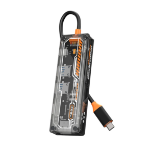ALLY 6in1 Type-c To USB3.0 + USB2.0 + Type-c PD 100W + SD + TF + HDMI Çoğaltıcı Transparan Hub-(5775)