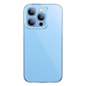 Baseus Simple Case iPhone 14 Pro 6.1 Kamera Korumalı İnce Silikon Şeffaf Kılıf-(5775)