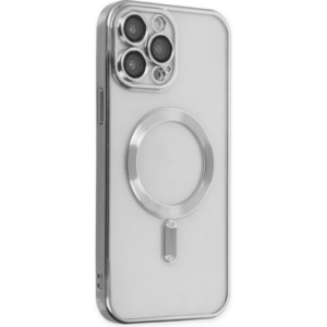 ALLY iPhone 14 Pro Max 6.7inç Renkli Kenar Lazer Çerçeveli Magsafe Uyumlu Silikon Kılıf-(5775)