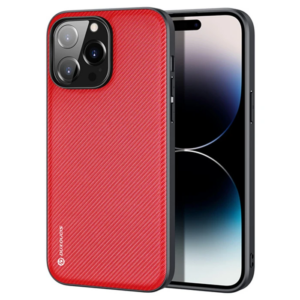 Dux Ducis Fino Serisi iPhone 14 Pro 6.1 inç Kılıf Premium Dokuma Silikon Kılıf-(5775)