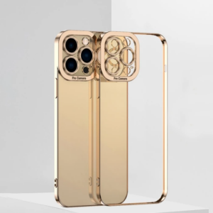 ALLY Fashion Series iPhone 12 Pro Kılıf Renkli Kenar Lazer Çerçeveli Silikon Kılıf-(5775)