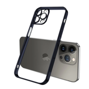 ALLY Fashion Series iPhone 13 Pro Max Kılıf Renkli Kenar Lazer Çerçeveli Silikon Kılıf-(5775)