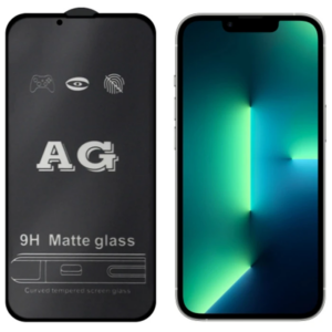 ALLY İPhone 13 Pro Max 6.7inç Full Glue Matte Tempered Cam Ekran Koruyucu-(5775)