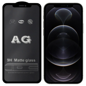 ALLY İPhone 12 Pro Max 6.7inç Full Glue Matte Tempered Cam Ekran Koruyucu-(5775)