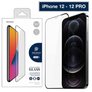 Dux Ducis iPhone 12 - 12 Pro 6.1inç Tempered Cam Ekran Koruyucu 10D Full Kaplama-(5775)