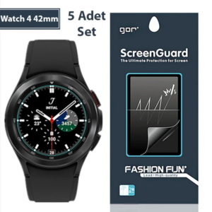Gor Sm Galaxy Watch 4 42mm Darbe Emici Ekran Koruyucu 5 Adet Set-(5775)