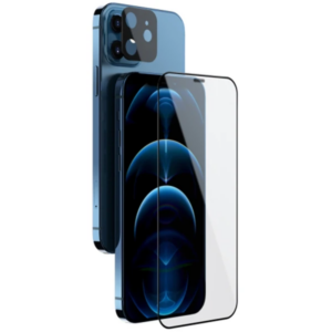 İPhone 12 Mini 2İN1 Full Glue Tempered Cam Ekran Koruyucu +Kamera Lens Set-(5775)