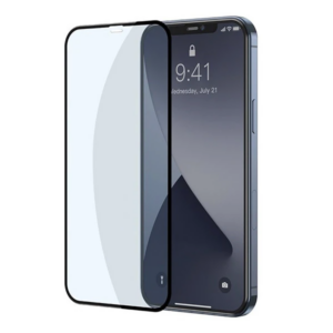 Baseus İPhone 12-12 Pro 0.3MM Full Anti Blue Light Tempered Cam Ekran Koruyucu 2Adet Set-(5775)