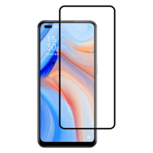 Oppo Reno 4 Full Glue Tempered Cam Ekran Koruyucu Full Kaplama-(5775)