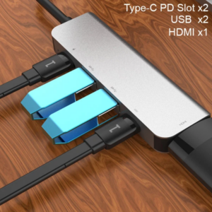Ally Usb (Type-C to 5in1 Hdtv 2xUSB+2x PD) Hub Adaptör Çoklayıcı-(5775)