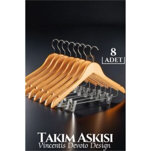 Turk Takım Askısı Ceket Etek Pantolon Kıskaçlı 8 Adet Vincentis Devoto Design