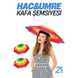 Turk Hac Umre Kafa Şemsiyesi Güneş Koruma Şemsiyesi 2 adet