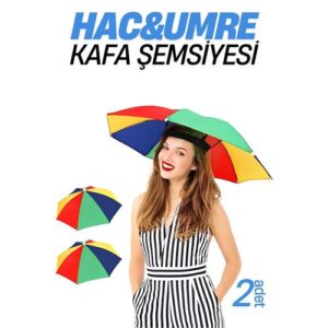 Turk Hac Umre Kafa Şemsiyesi Güneş Koruma Şemsiyesi 2 adet