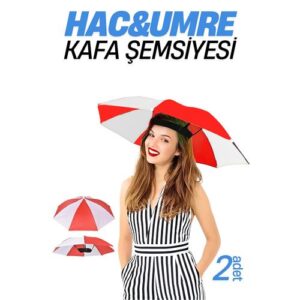 Turk Hac Umre Kafa Şemsiyesi Güneş Koruma Şemsiyesi 2 adet