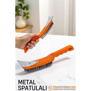 Turk Metal Spatulalı Tel Fırça - Kazıma Fırçası