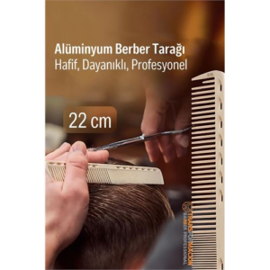 HSNET 22 cm Alüminyum Saç Kesim Tarağı – Berber Tarağı -Hafif Dayanıklı Profesyonel