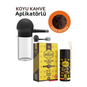 HSNET Aplikatörlü Saç Dolgunlaştırıcı Fiber Topik Toz KOYU TON KAHVERENGİ