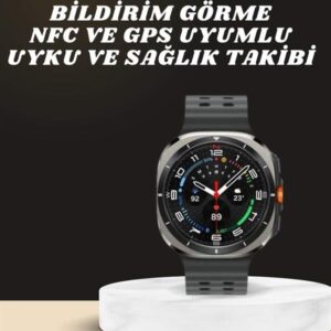 Akıllı Saat Amoled Ekran Bluetooth Bağlantılı Sağlık Takibi GPS Uyumlu