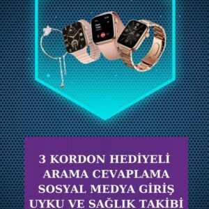 Dijital Göstergeli Powerbank Bluetooth Kulaklık ve Yeni Nesil Amoled Ekran Akıllı Saat