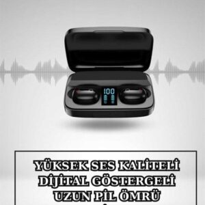 Wireless Şarjlı Pembe Akıllı Saat ve Kablosuz Bluetooth Kulaklık Dokunmatik Kontrol