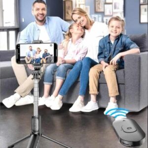 Kumandalı Tripod Telefon Tutucu Selfie Çubuğu 360 Derece Dönebilen