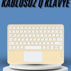 Touchpad Tüm Cihazlara Uyumlu Bluetooth Klavye Touchpad Slim Kablosuz Wifi Q Klavye