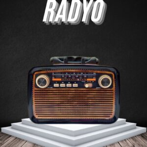 Eskitme Nostalji Tasarımlı Bluetoothlu Nostalji Radyo Ahşap Nostaljik Görünümlü