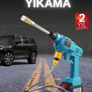 Şarjlı Ve Yüksek Basınçlı Oto Yıkama Makinesi Ve Sulama Tabancası Bahçe Yıkama Makinesi