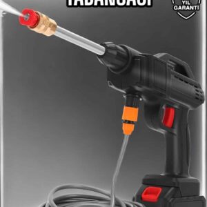 Şarjlı Oto Yıkama Tabancası Su Basınçlı Hazneli Bataryalı