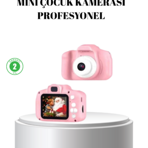 Pembe Mini 1080p HD Çocuk Kamera – 8MP Video KaydıTF Kart Destekli