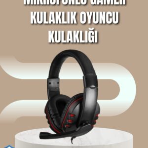 Mikrofonlu Oyun Kulaklığı – Mavi Işıklı Uzun Süre Konforlu Kullanım