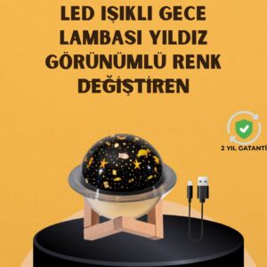 Projektör ışıklı aromaterapi uyumlu mini masaüstü hava nemlendirici cihaz