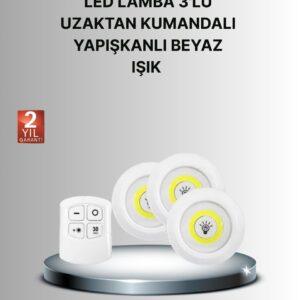 Dekoratif ve Pratik 3’lü Kumandalı Spot LED Aydınlatma