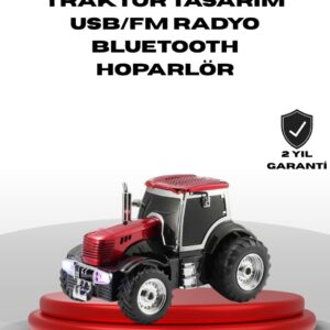 Traktör Tasarımlı Bluetooth Hoparlör USB TF AUX FM Radyo