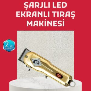 1800 mAh Bataryalı Uzun Kullanım Süreli Şarjlı Tıraş Makinesi