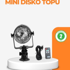 3 Renk 7 Mod Döner Disko Topu Işık