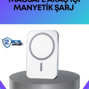360° Döner Başlıklı MagSafe Araç Telefon Tutucu Hızlı Şarjlı