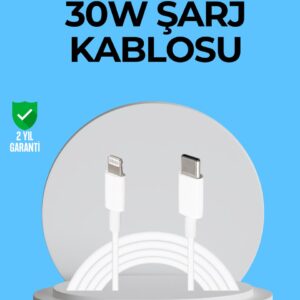 Dayanıklı TPE Lightning Kablo – 30W Hızlı Şarj ve Veri Transferi