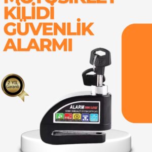 Alarm Sensörlü Disk Kilidi Motosiklet Scooter Bisiklet Güvenlik