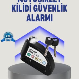 Disk Fren Kilidi Alarmlı Anti Hırsızlık Motosiklet Scooter Bisiklet