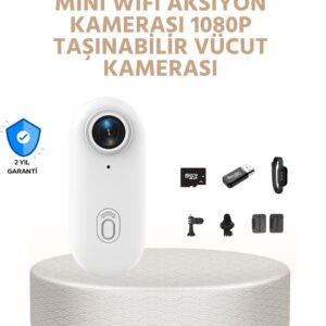 Suya ve Darbeye Dayanıklı Kompakt Spor Kamera 1080P