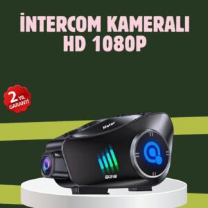Q28 Full HD Kameralı Motosiklet Kask Kulaklığı – 45 Saat Müzik IPX6 Su Geçirmez
