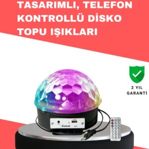 Çok Renkli LED Masaüstü Disko Topu Parti Aydınlatma Cihazı