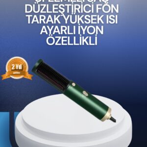Saç Kurutma Düzleştirici ve Tarak Tek Cihazda – 3 Kademeli Isı Ayarı
