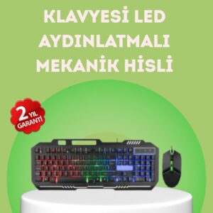 Gaming Klavye ve Mouse Seti PG8018 – Dayanıklı Tuşlar Hızlı Komut