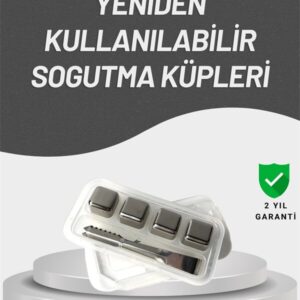 Çevre Dostu Metal Buz Küpü ve Kullanışlı Klips Seti